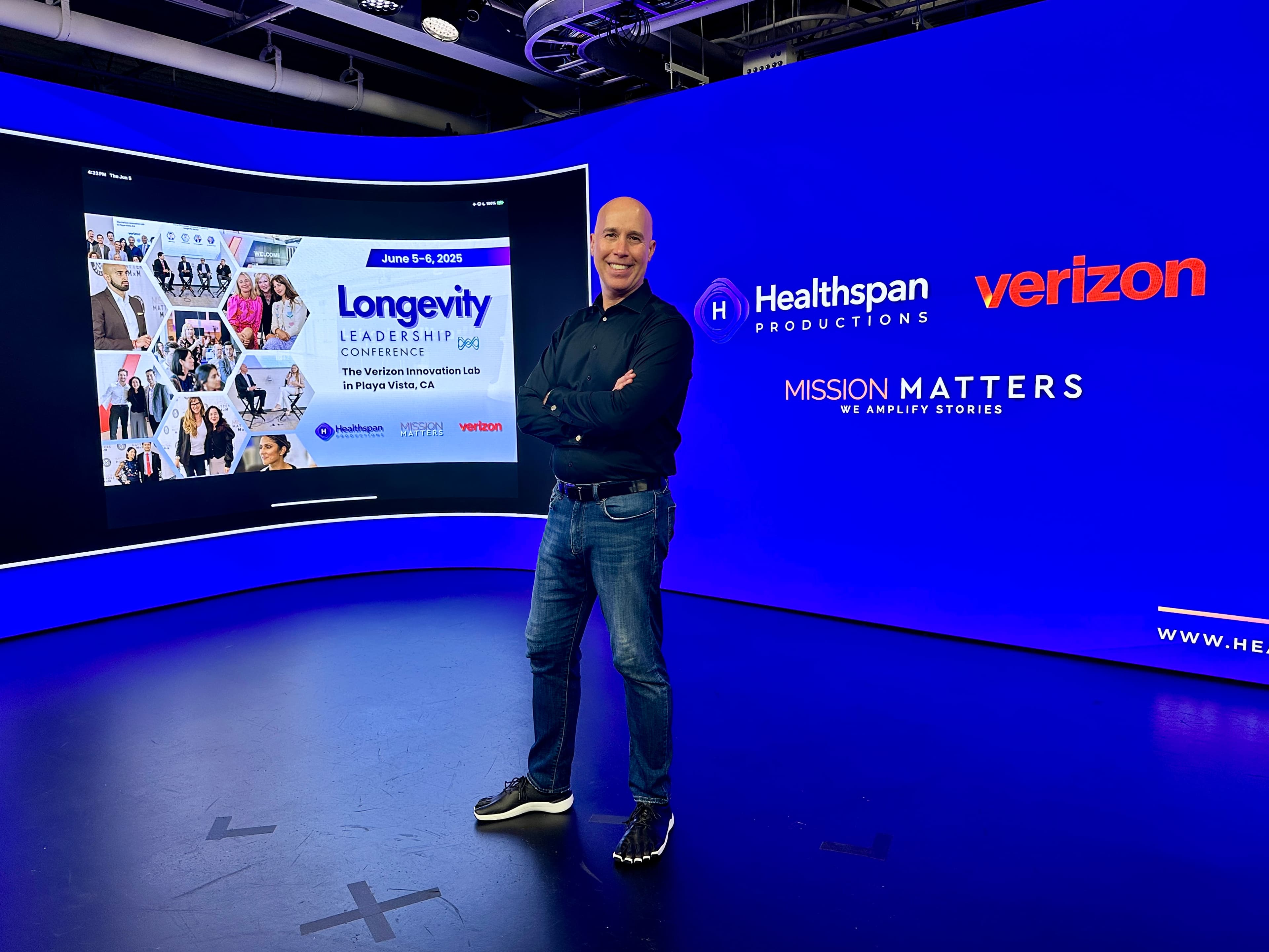 Speaker presenting on XR stage